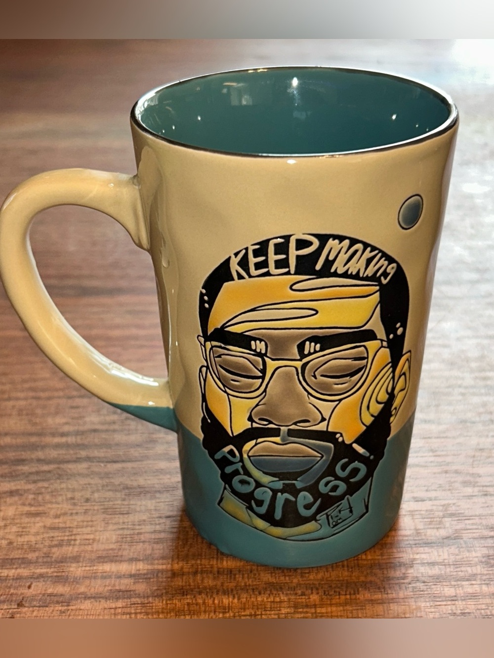 Pink Lomein Keep Making Progress Ceramic Coffee Cup Tea Mug BLM